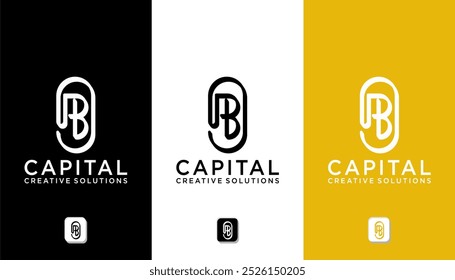 Logo b initial b business identity brand