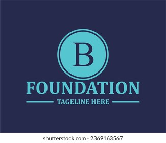 Logo b initial b circle design monogram art
