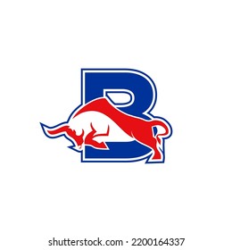 logo B initials with a bull inside