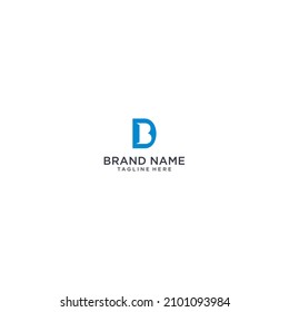 Logo B inside D. Logo DB character is strong, sturdy for building, company, industry.