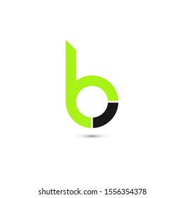 Logo b letter. Isolated on white background. Vector illustration, eps 10.