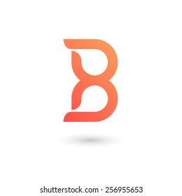 Logo B letter. Isolated on white background. Vector illustration, eps 10.