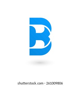 Logo B letter. Isolated on white background. Vector illustration, eps 10.