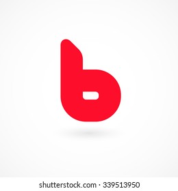 Logo b letter. Isolated on white background. Vector illustration, eps 10.