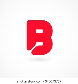 Logo B letter. Isolated on white background. Vector illustration, eps 10.