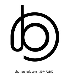 Logo b letter on white background.Vector illustration