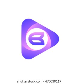 Logo B letter in the triangle shape, font icon, Vector design template elements for your application or company identity