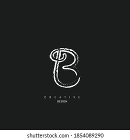 Logo b ist mit Bürste gemacht, Logo elegant und einzigartig