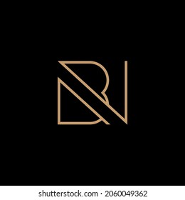 das Logo von B- und N-Buchstaben mit Line Art. Design-Kombination aus 2 Buchstaben in einem Logo, das einzigartig und einfach ist. goldene Textur. isoliert schwarz. moderne Vorlage. für Firmendesign und Grafikdesign.