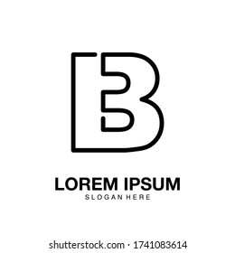Logo de una línea símbolo abstracto moderno