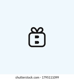 logo b square. gift icon