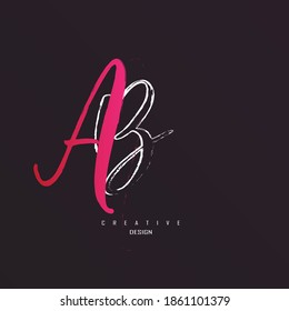 logo ba, ab minimalist and unique with elegant lines