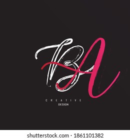 Logo ba, ab minimalistisch und einzigartig mit eleganten Linien