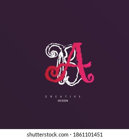 logotipo ba, ab minimalista y único con líneas elegantes