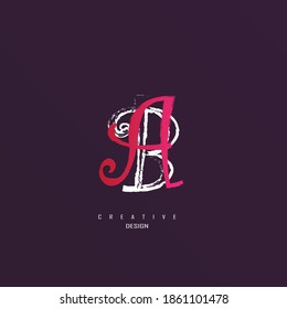 logotipo ba, ab minimalista y único con líneas elegantes