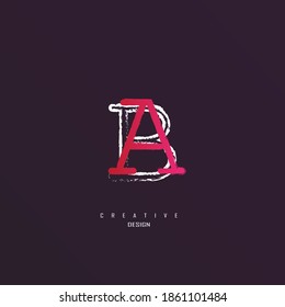 logotipo ba, ab minimalista y único con líneas elegantes