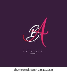 logo ba, ab minimalist and unique with elegant lines