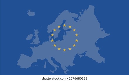 Logo background and European map silhouette