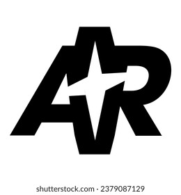 logo background icon design silhouette Letter AR, RA Star. Line texture luxury background design. Wallpaper design, banner wall art and more.