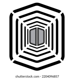 ilustración de fondo de logotipo diseño de puerta de cierre folleto atractivo pancarta de invitación