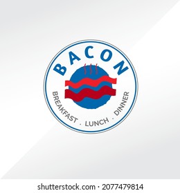 logo bacon, pork logo template