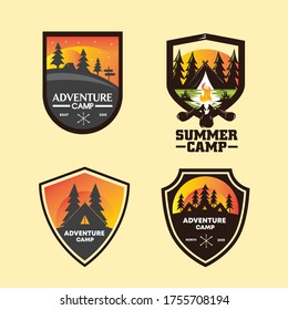 logo badge adventure summer camp