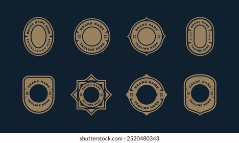 Logo-Badge-Design-Vorlage mit dem Text bearbeitbar für Kleidung, Sport und Bekleidung