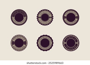 logo badge design template with the text editable for clothing, sport and apparel