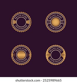 logo badge design template with the text editable for clothing, sport and apparel