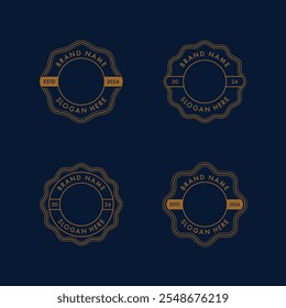 Plantilla de diseño de la insignia del logotipo con el texto editable para la ropa, el deporte y la ropa