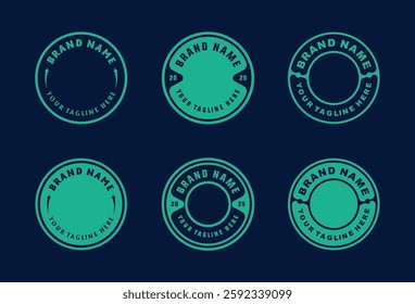 logo badge design template with the text editable for clothing, sport and apparel