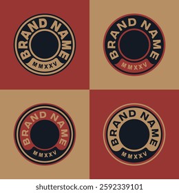 logo badge design template with the text editable for clothing, sport and apparel