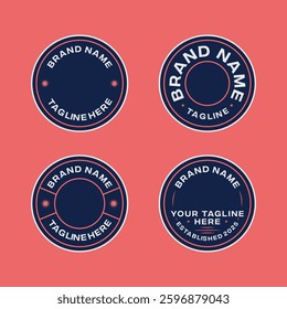 logo badge design template with the text editable for clothing, sport and apparel