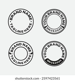 logo badge design template with the text editable for clothing, sport and apparel