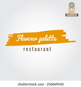 Logo, badge, emblem or logotype elements for restaurant, cafe and bar