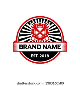 logo badge engine repair your company