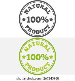 Logo or badge, label, logotype elements with leafs for web, business or natural products