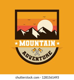 Logo Badge Outdoor Adventure Expedition