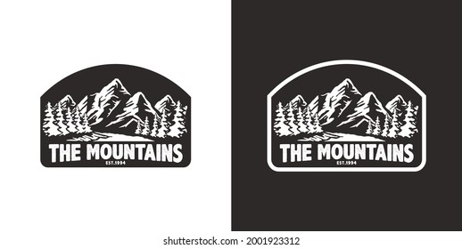 Logo badge sticker hat shirt design outdoor adventure silhouette tatto 4