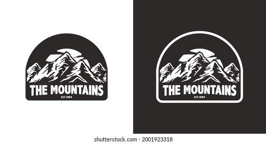 Logo badge sticker hat shirt design outdoor adventure silhouette tatto 3