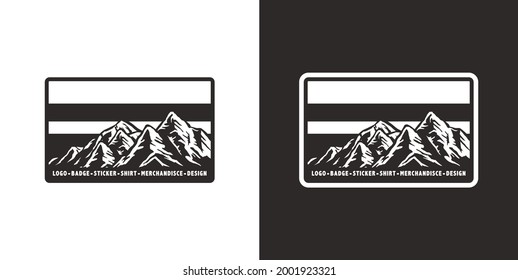 Logo badge sticker hat shirt design outdoor adventure silhouette tatto 5