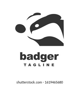 logo badger animal vector design silhouette Forest 