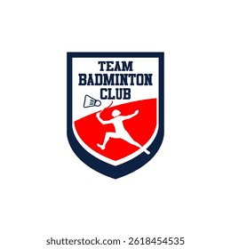 Logo Badminton Team Club Training Academy Template Vector