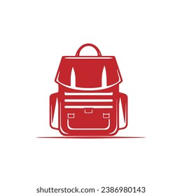 Logo of bag icon vector silhouette isolated design school concept