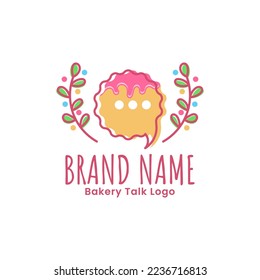 La panadería con logotipos es perfecta para pasteles, cafés, decoración, tiendas, tiendas, logotipos de restaurantes, etc