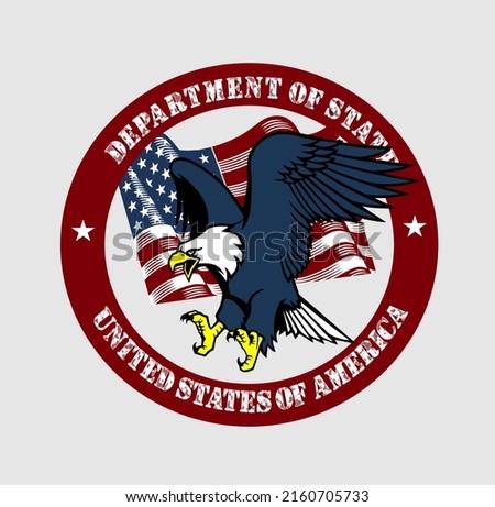 logo bald eagle with American flag