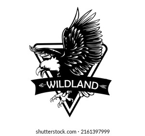 logo bald eagle with Mountan