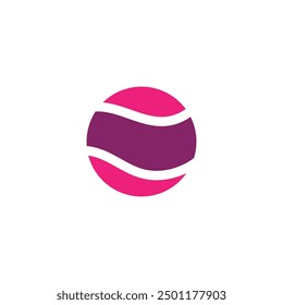 Logo bola cibernética con fondo en blanco