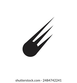 Logo ball or meteor falling fast with blank background