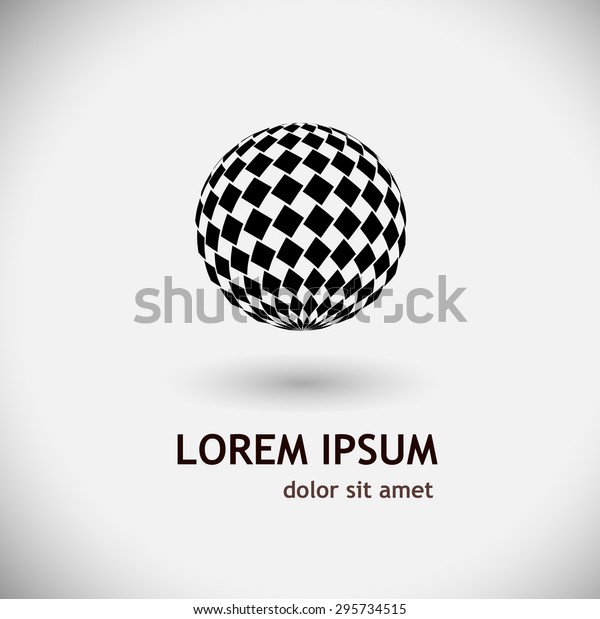 Logo  ball of the square.\
Vector